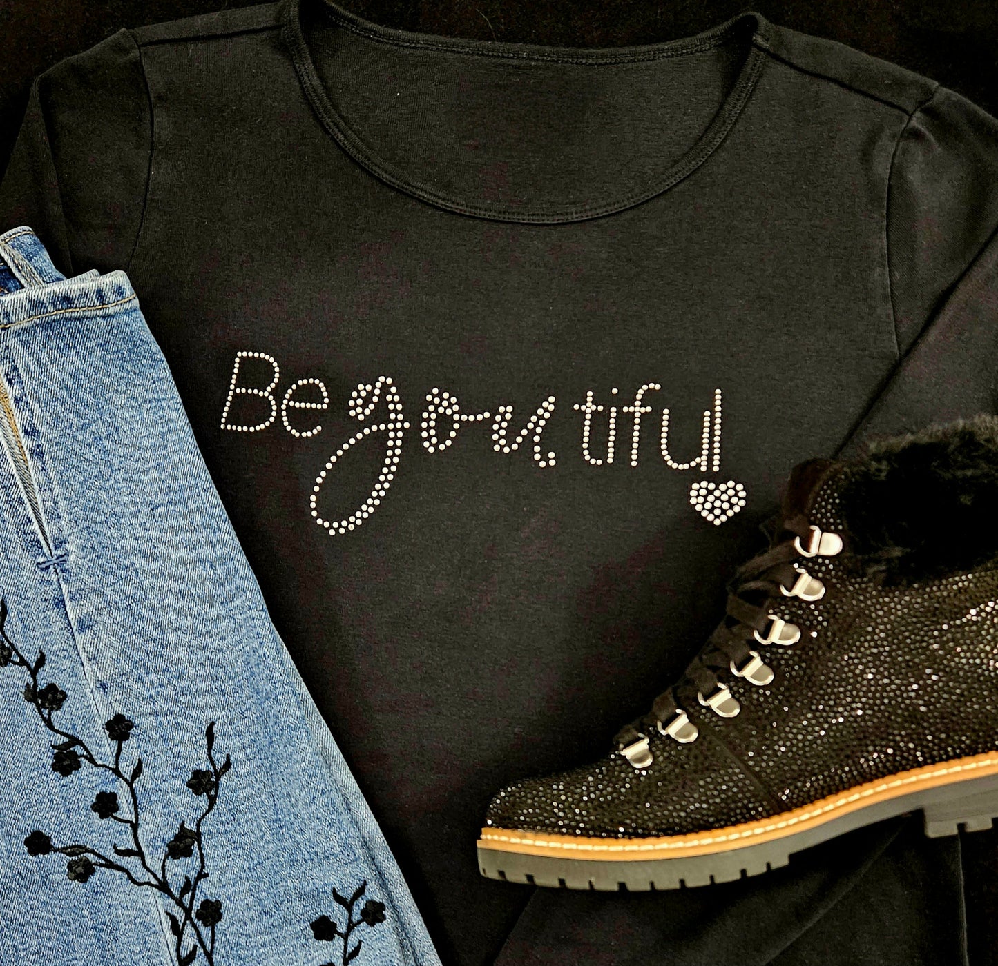 Be YOU! Crystal Rhinestone Tee
