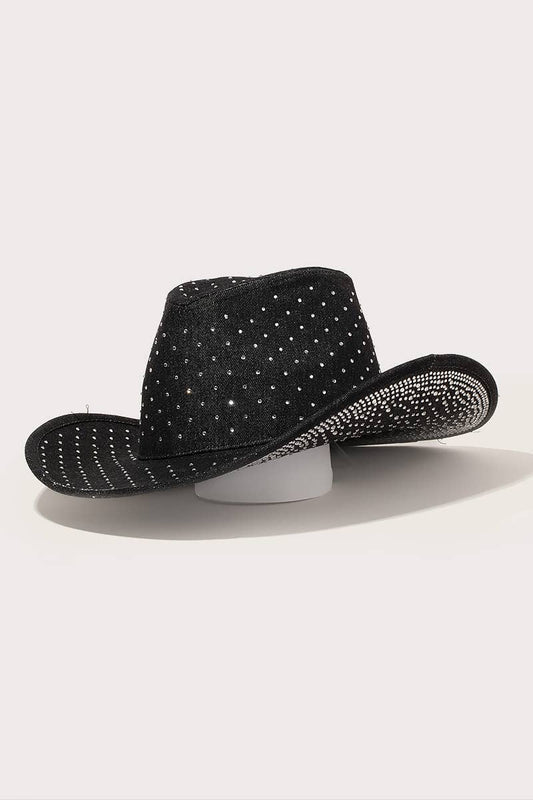 *NEW*Rhinestone Studded Denim Cowboy Hat
