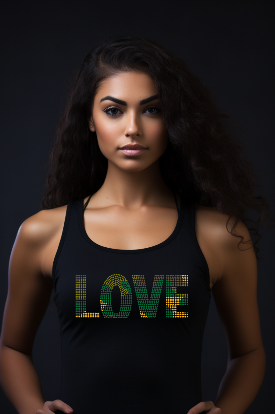 Camo Love Tank Top Black