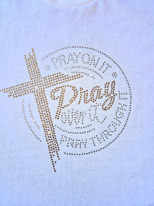 Pray On It Rhinestone Tee