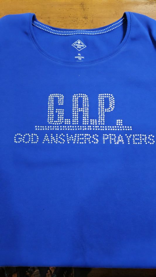 GAP God Answers Prayers- Cobalt Blue