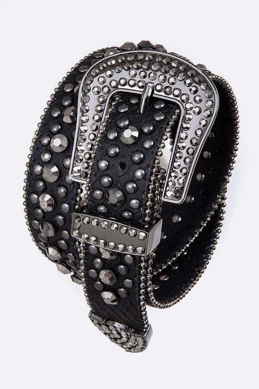 *NEW* Black Diamond Crystal Western Belt