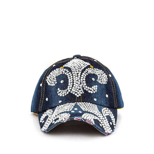 *NEW* Fleur De Lis Embellished Denim Cap