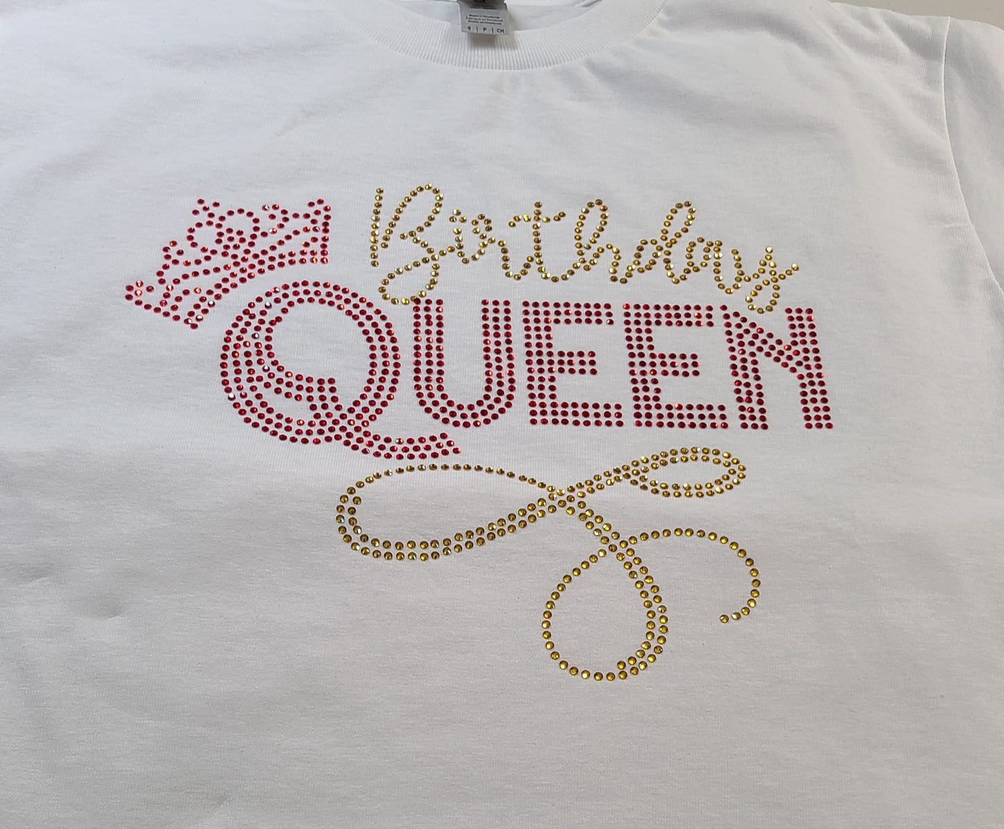 Birthday Queen Sanscript Rhinestone