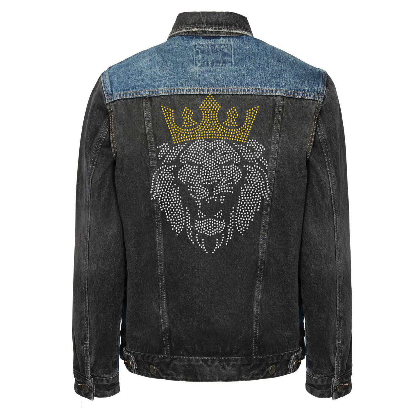 MEN'S TWO TONE DENIM JACKET FIERCE LION