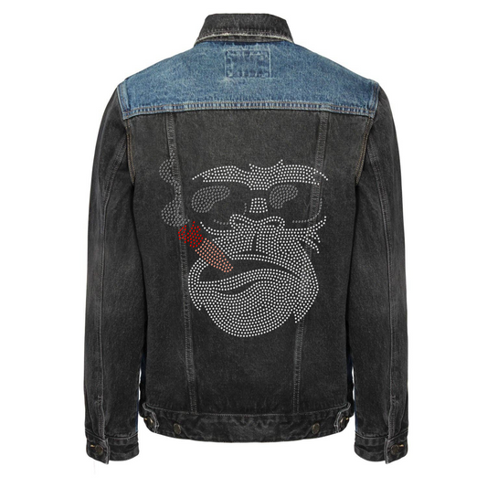 Men's Denim Jacket Smoking Monkey